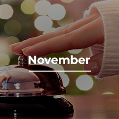 Button for November issue of the newsletter.